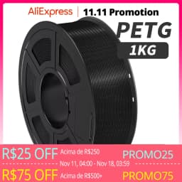 SUNLU PETG 3D Filament 1KG 1.75MM Good Toughness Excellent Acid Alkali Weather Resistance Nice Adhesion Odorless Brignt Color