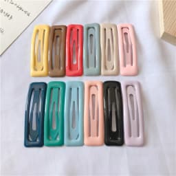 Color Square Candy Hair Clips Alloy Girl Hairpin Summer Cartoon Hairclips BB Clip Fashion Solid color Hair Accessories