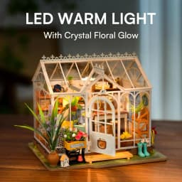 Rolife Dreamy Garden House 3D Puzzle DIY Miniature Dollhouse Kit Crafts Hobbies Bookshelf Decorative Objects DG163