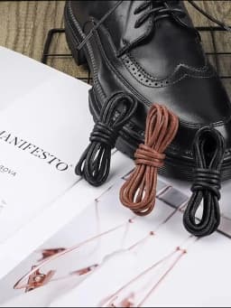 1Pair Cotton Waxed Shoelaces Round Rope Shoe laces Boots Laces for Shoes Waterproof Leather Shoelace 60/80/100/120/140/180cm