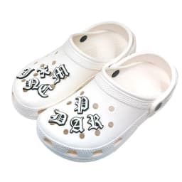 New Style Letters Shoe Decorations Old English Alphabet Shoes Charms Silicone Shoe Accessories DIY Wristband Hole Slipper Decor