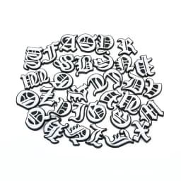 New Style Letters Shoe Decorations Old English Alphabet Shoes Charms Silicone Shoe Accessories DIY Wristband Hole Slipper Decor