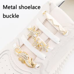 Fashion Metal Shoe Charms Diamond Sports Shoe Decoration Creativity DIY Shoelaces Buckles Ocean Style Shoes Accesories