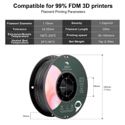 CREALITY Colorful Ender 3D PLA Printer Filament 1.75mm 1kg/Roll Spool For Ender-3 V2 3 S1 Pro CR-10 V3 Ender-6 3D Printer