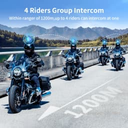 Fodsports FX4 Pro Motorcycle Helmet Intercom Bluetooth Helmet Headset 1200m 4 Rider BT Interphone,FM Radio