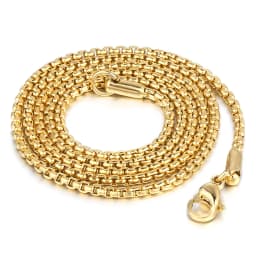 2mm Women Men's Stainless Steel Thick Box Chain Choker Necklaces 16-24inch Any Length Fashion Jewelry Accessories KN385A