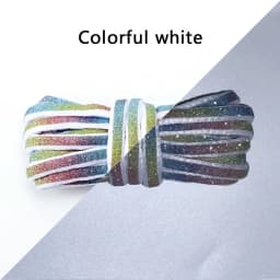 Reflective Shoe laces Fashion Rainbow Shoelaces White Black Elastic Laces Sneakers Round Shoelace for Shoes 100/120/140cm 1Pair