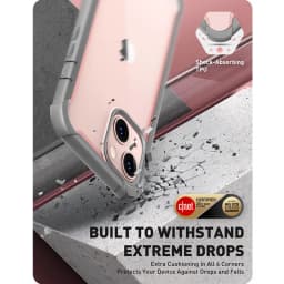 For iPhone 13 Case 6.1“ (2021 Release) I-BLASON Ares Full-Body Rugged Clear Bumper Cover with Built-in Screen Protector