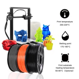SUNLU PETG 3D Filament 1KG 1.75MM 5Rolls Arranged Neatly Clogging Free No Bubble Odorless Eco-Friendly Good Toughness