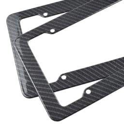 2 Pieces Universal US CA Standard Size Carbon Fiber Texture Car License Plate Frame Cover Holder Accessoriesr
