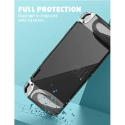 MUMBA for Nintendo Switch OLED Case 2021 Thunderbolt Protective Clear Cover with TPU Grip Compatible with Switch OLED Console