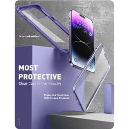 For iPhone 14 Pro Case 6.1 inch (2022 Release) I-BLASON Ares Dual Layer Rugged Clear Bumper Case with Built-in Screen Protector