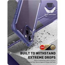 For iPhone 14 Pro Case 6.1 inch (2022 Release) I-BLASON Ares Dual Layer Rugged Clear Bumper Case with Built-in Screen Protector