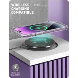 For iPhone 14 Pro Case 6.1 inch (2022 Release) I-BLASON Ares Dual Layer Rugged Clear Bumper Case with Built-in Screen Protector