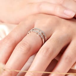 Newshe Solid 925 Sterling Silver Hollow Wedding Rings For Women Round White AAAAA CZ Wrap Guard Ring Enhancer