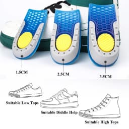 Silicone Height Increase Insole Soft Elastic Half Insoles for Feet Plantar Fasciitis Shoes Inserts Non Slip Shoe Pads 1Pair