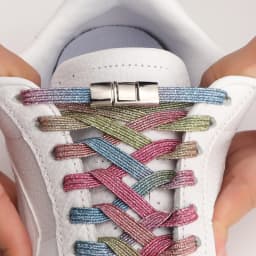 Rainbow Elastic Shoelaces Sneakers Press Lock Shoe laces without ties Kids Adult Flats No Tie Laces Glitter Shoes Accessories
