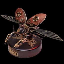 Robotime Rokr 3D Puzzle Golden Coin Turtle Industrial-style Building Block Toys for Kids Adults Steampunk Design with LED Light