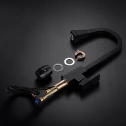 Kitchen Faucets Silver Pull Out Tap Single Hole Handle Solid Brass Black Swivel 360 Degree Water Mixer 866399R