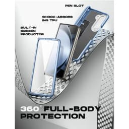 For Samsung Galaxy Z Fold 5 Case 2023 I-BLASON Journey Full-Body Protective Bumper Case with 3Pcs Silicone Pen Covers Kickstand