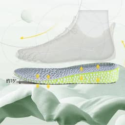1Pair Plantar Fasciitis Shock Absorption Insoles for Feet Boots Height Increase Shoes Insole 1.5cm/2.5cm/3.5cm Growing Shoe pads