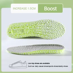 1Pair Plantar Fasciitis Shock Absorption Insoles for Feet Boots Height Increase Shoes Insole 1.5cm/2.5cm/3.5cm Growing Shoe pads