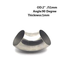63mm Stainless Exhaust Pipe Exhaust Elbow Exhaust Systems Steel Tube 51mm 60mm 76mm 90 Degree exhaust pipe 201 Elbow 4efte