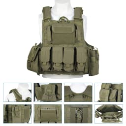 Tactical Vest Outdoor Body Armor Combat Hunting Plate Carrier Molle Vest Airsoft Training Protective Vests