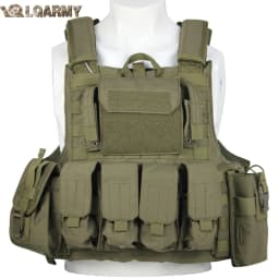 Tactical Vest Outdoor Body Armor Combat Hunting Plate Carrier Molle Vest Airsoft Training Protective Vests