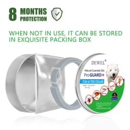 Dewel Pet Dog Collar Anti Flea Ticks Mosquitoes Outdoor Protective Adjustable PET Collar 8 Months Long-term Protection