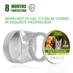 Dewel Pet Dog Collar Anti Flea Ticks Mosquitoes Outdoor Protective Adjustable PET Collar 8 Months Long-term Protection