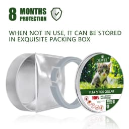 Dewel Pet Dog Collar Anti Flea Ticks Mosquitoes Outdoor Protective Adjustable PET Collar 8 Months Long-term Protection