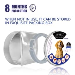 Dewel Pet Dog Collar Anti Flea Ticks Mosquitoes Outdoor Protective Adjustable PET Collar 8 Months Long-term Protection