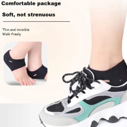 2Pcs Warm Heel Protector Protective Sleeve Heel Spur Pads for Relief Plantar Fasciitis Heel Pain Reduce Pressure on Heel