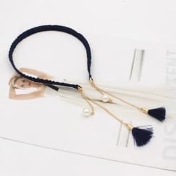 Fashion Hair Hoop Fake Earrings Headband Korea Simple Fringed Fake Earrings Card Pearl Earrings Wild Hair Bezel Hair Accessories