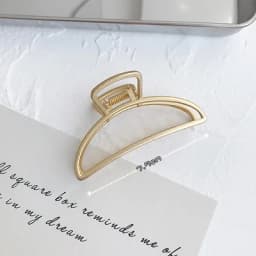 Fashion Women Girls Geometric Metal Hair Claw Clamps Hair Crab Moon Shape Hair Clip Claws Solid Color Hair Accessories Hairpin