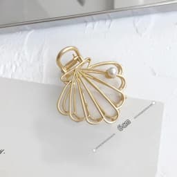 Fashion Women Girls Geometric Metal Hair Claw Clamps Hair Crab Moon Shape Hair Clip Claws Solid Color Hair Accessories Hairpin
