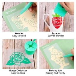 HTVRONT 4 PCS DIY Craft Weeding Tool Kit for Adhesive Vinyl Heat Transfer Vinyl For Cricut Silhouette Cameo Accessories Set