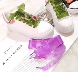 DIY Shoelaces Decoration Metal Snow yarn Shoelace Diamond letters Shoe Accessories Shiny Rhinestones Shoes Decorative Accessory