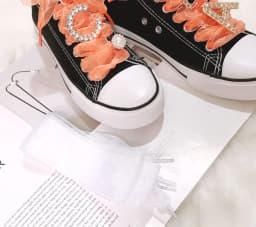 DIY Shoelaces Decoration Metal Snow yarn Shoelace Diamond letters Shoe Accessories Shiny Rhinestones Shoes Decorative Accessory