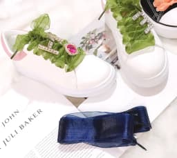 DIY Shoelaces Decoration Metal Snow yarn Shoelace Diamond letters Shoe Accessories Shiny Rhinestones Shoes Decorative Accessory