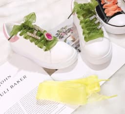 DIY Shoelaces Decoration Metal Snow yarn Shoelace Diamond letters Shoe Accessories Shiny Rhinestones Shoes Decorative Accessory