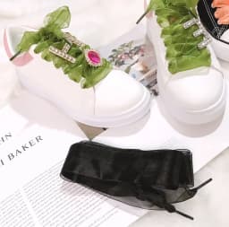 DIY Shoelaces Decoration Metal Snow yarn Shoelace Diamond letters Shoe Accessories Shiny Rhinestones Shoes Decorative Accessory