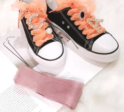 DIY Shoelaces Decoration Metal Snow yarn Shoelace Diamond letters Shoe Accessories Shiny Rhinestones Shoes Decorative Accessory