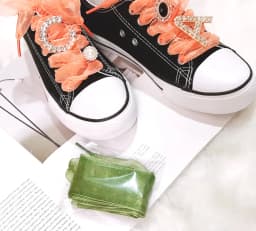 DIY Shoelaces Decoration Metal Snow yarn Shoelace Diamond letters Shoe Accessories Shiny Rhinestones Shoes Decorative Accessory