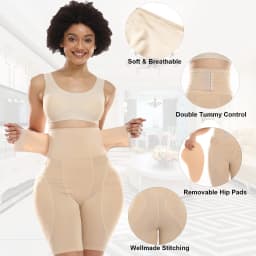 Butt Pads for Bigger Butt Hip Pads Hip Enhancer Upgraded Sponge Padded Butt Lifter Panties Shapewear Tummy Control for Women BBL