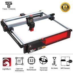 TwoTrees TS2 80W CNC Laser Engraver Auto Focus Wifi Control Wood Laser Cutting Machine 450x450mm With Flame Detection System