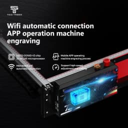 TwoTrees TS2 80W CNC Laser Engraver Auto Focus Wifi Control Wood Laser Cutting Machine 450x450mm With Flame Detection System