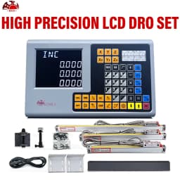 HXX GCS906 2 Axis 3 Axis LCD DRO Kit Milling Lathe Grider Digital Readout Display with 5um/1um Linear Scale Ruler Encoder