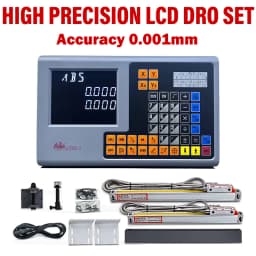 HXX GCS906 2 Axis 3 Axis LCD DRO Kit Milling Lathe Grider Digital Readout Display with 5um/1um Linear Scale Ruler Encoder